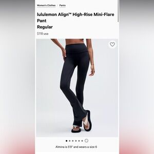 Lululemon Align Mini Flare Pant - Black